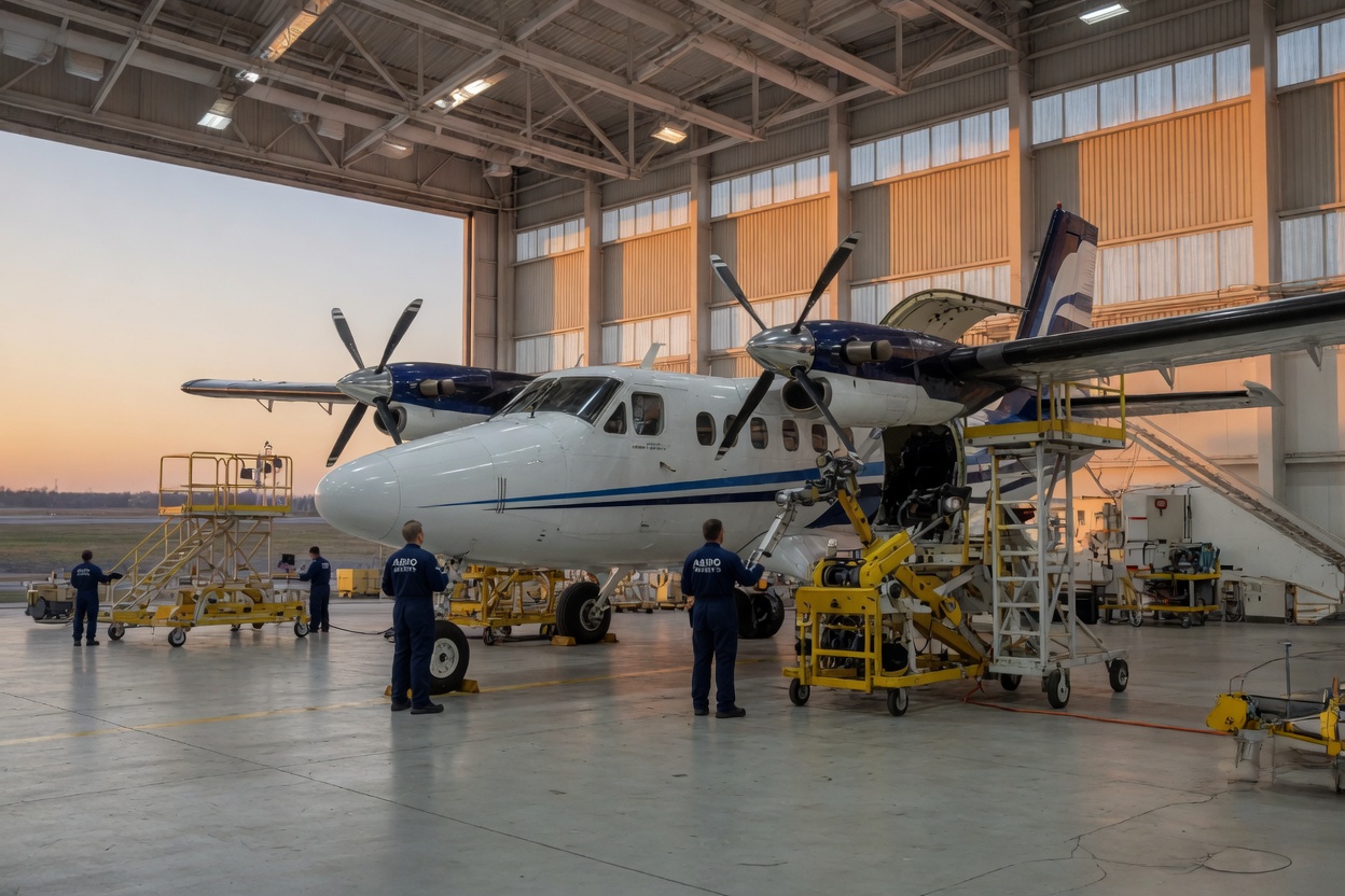 Aviation MRO hangar and maintenance